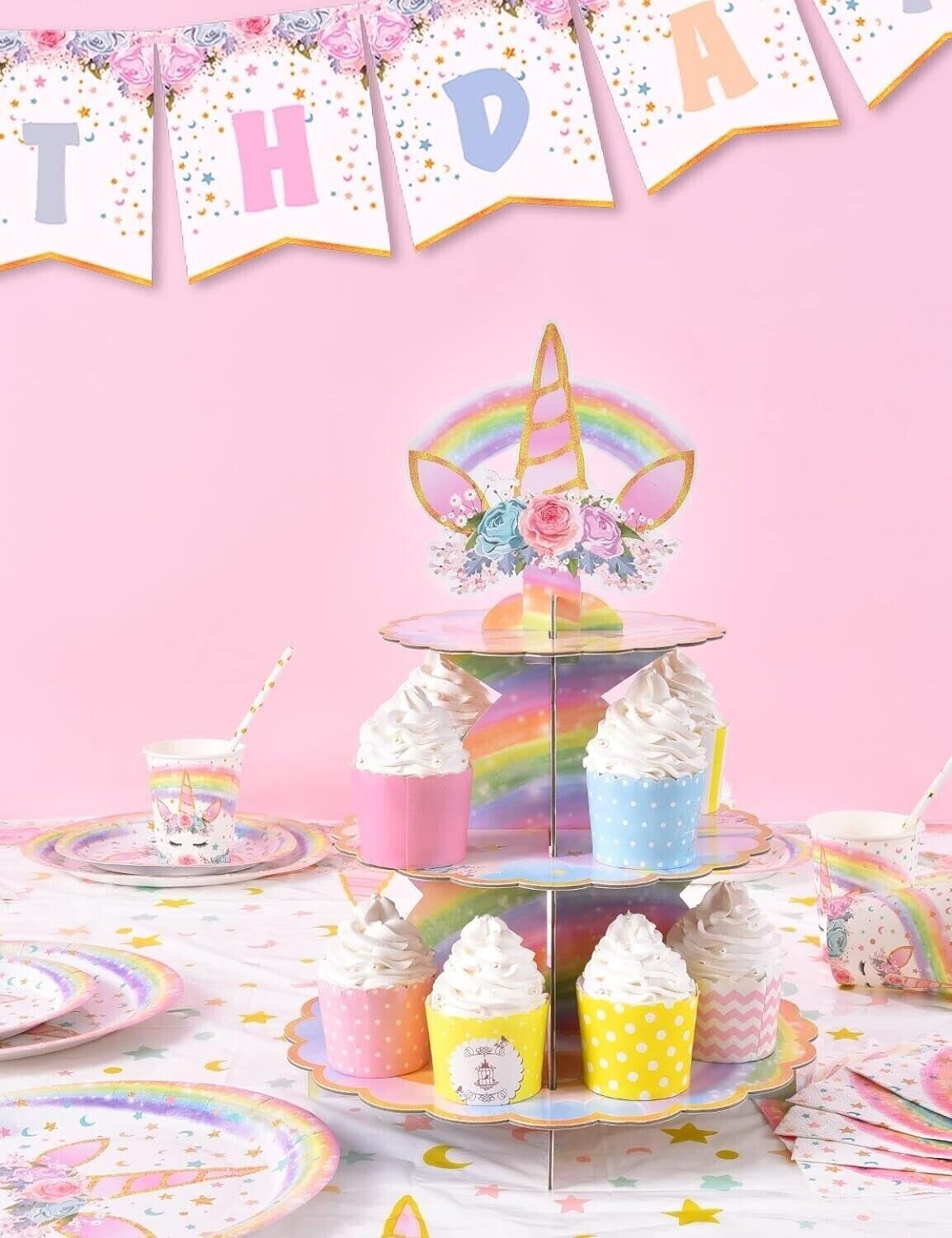 Round Cardboard Cupcake Stand for Cake and Dessert Display