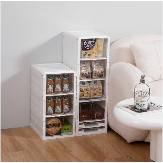 3-6 Tier Foldable Shoe Rack Plastic Stackable for Closet Shoe Organizer Box