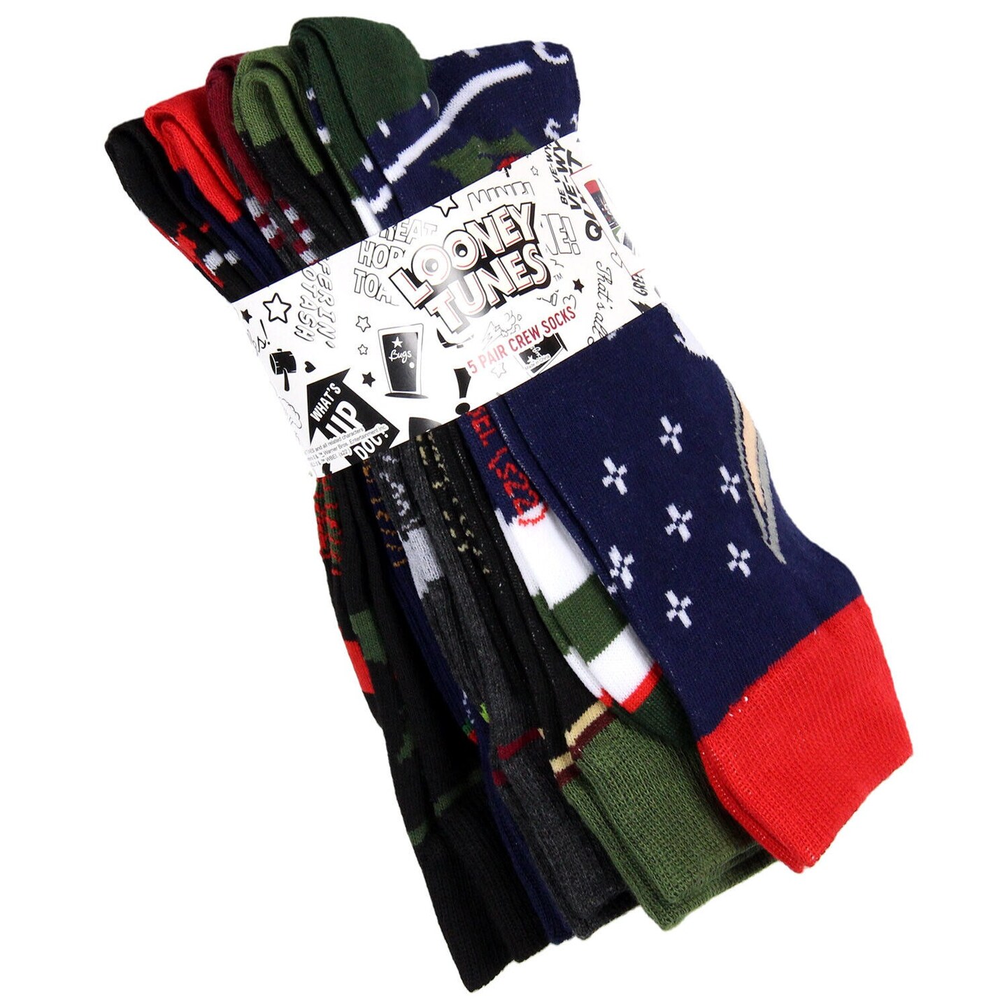 Looney Tunes Men&#x27;s Holiday Crew Socks