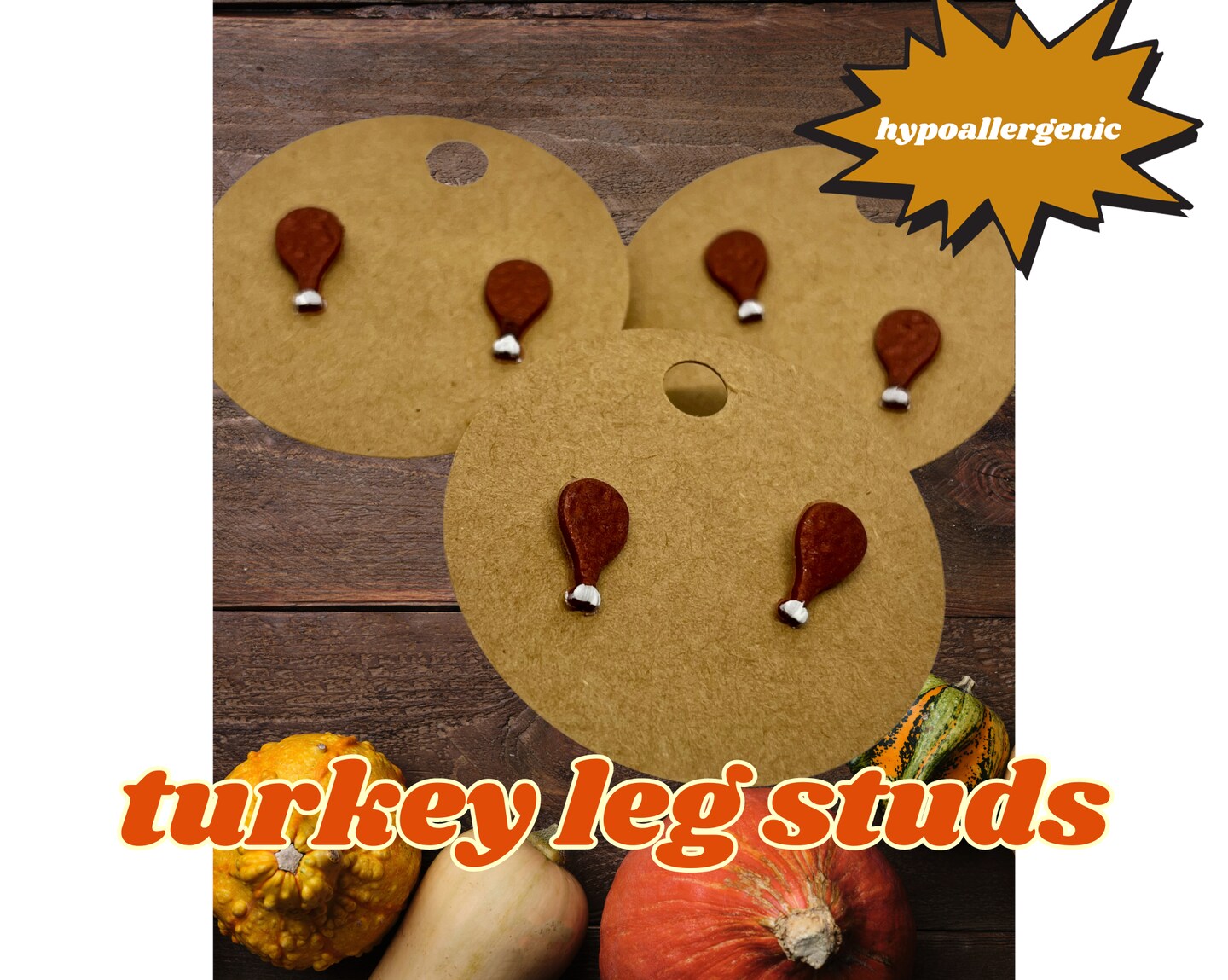 Turkey Stud Earrings | Thanksgiving | S'Berry Boutique