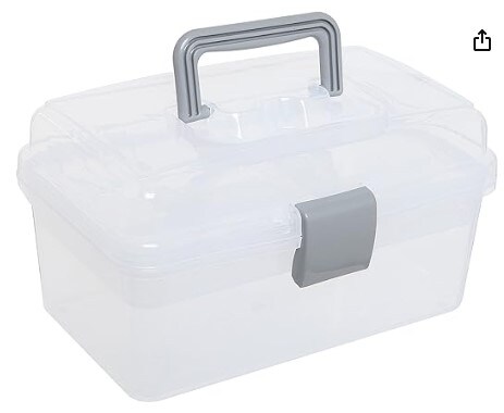 Empty Clear Grey First Aid Storage Box, Multipurpose Tackle Box