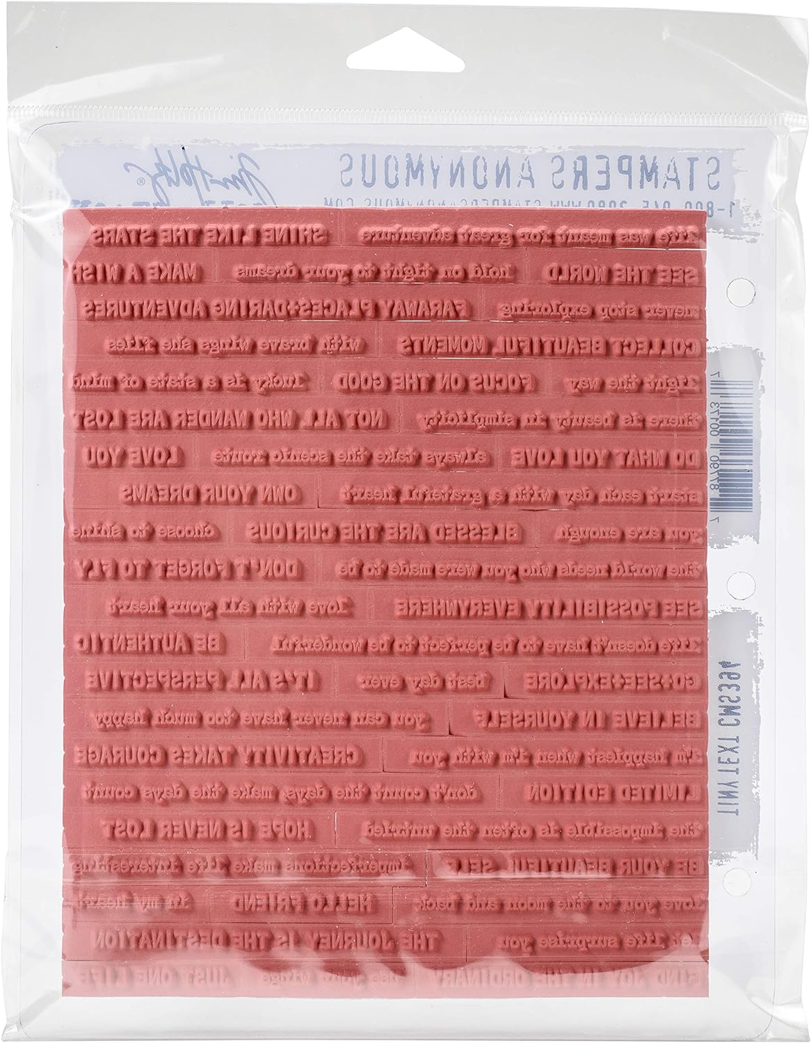 Tim Holtz - Stampers Anon CLING RBBR STAMP SET TINY TEXT, us:one size