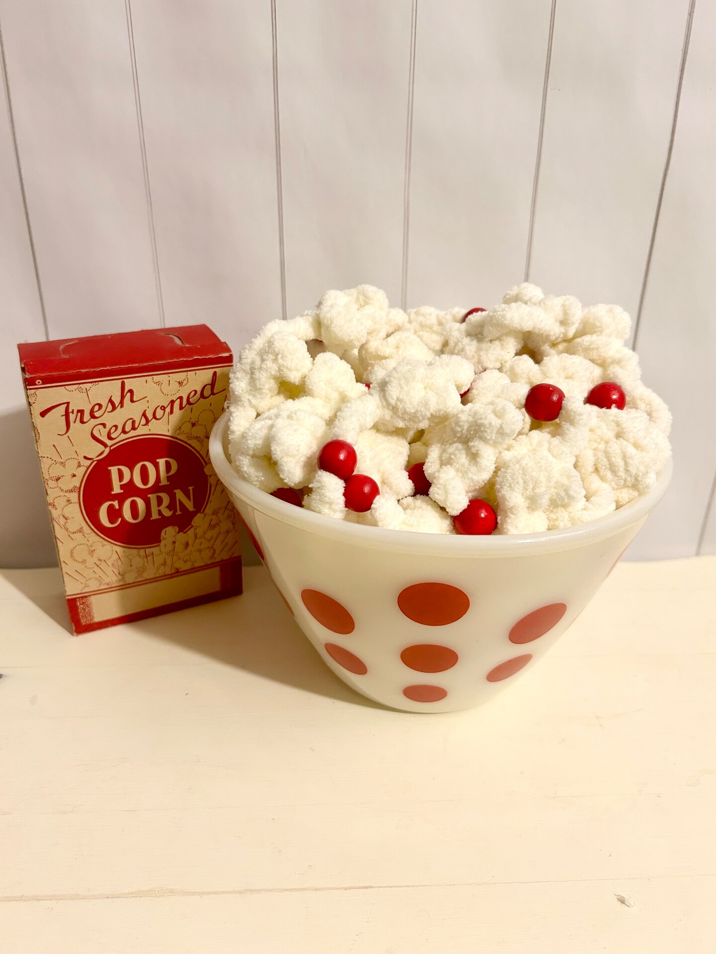20’ Foot Stringed Popcorn and Cranberries Christmas Tree Garland product 2