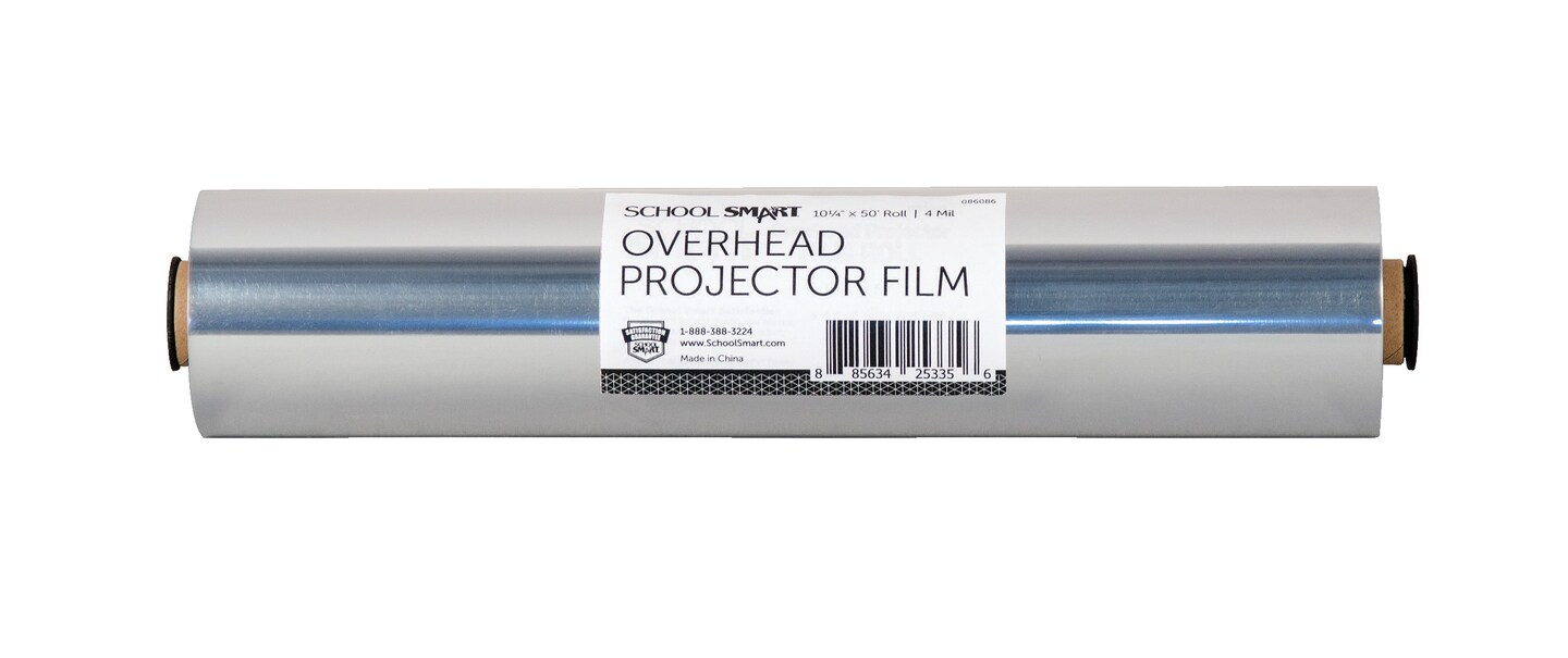 School Smart Overhead Projector Film Roll, 10-1/2 Inches x 50 Feet