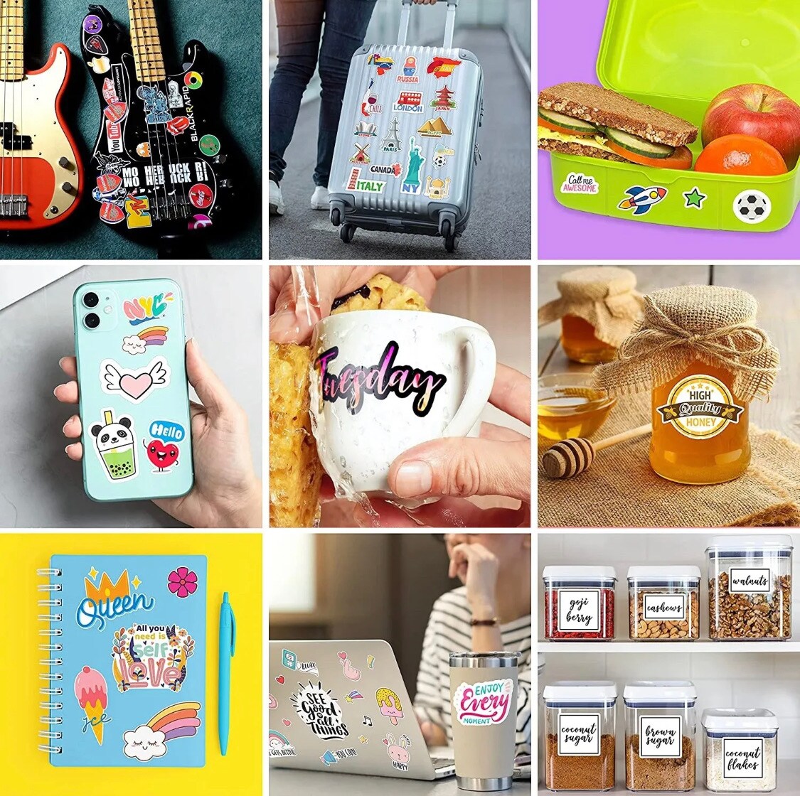 50 Sheets A4 (8.3”x11.7”) Printable Vinyl Clear Sticker Paper Waterproof Label for Ink Jet Printer.