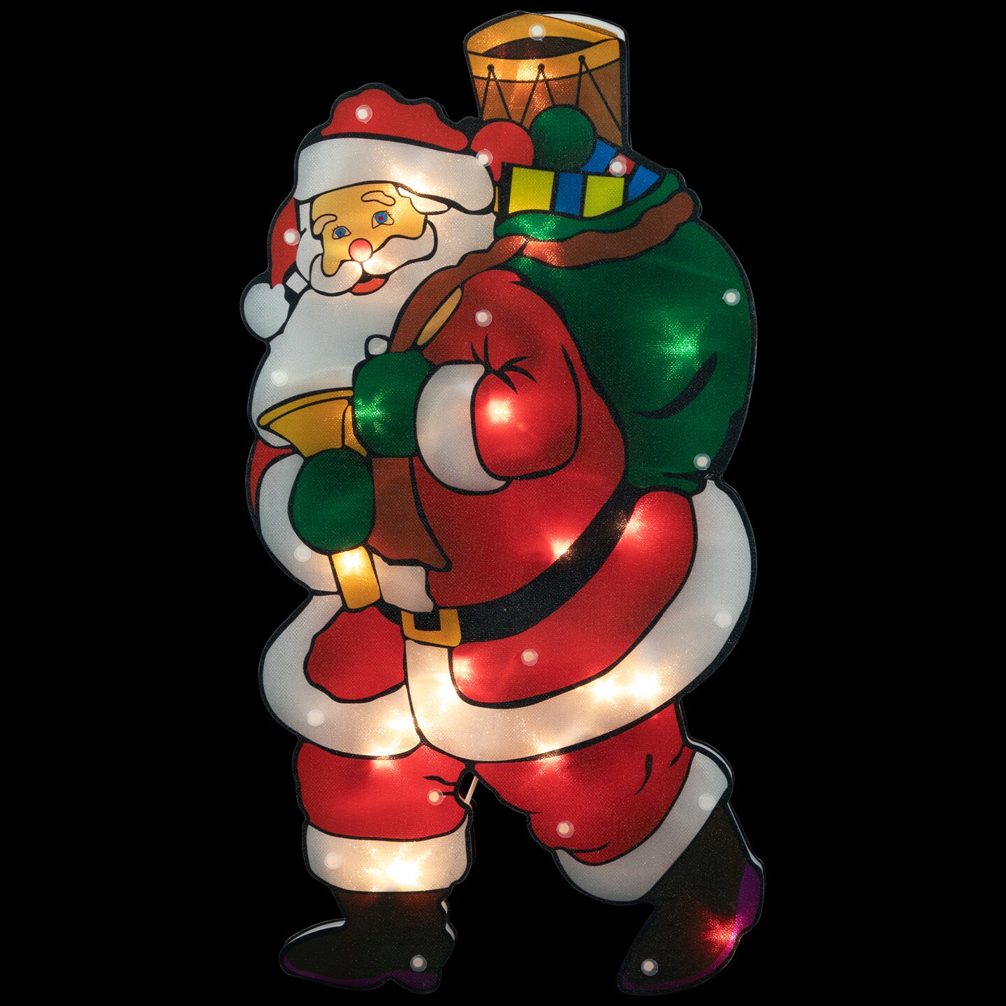 Northlight 17.5&#x22; Lighted Santa Claus Christmas Window Silhouette