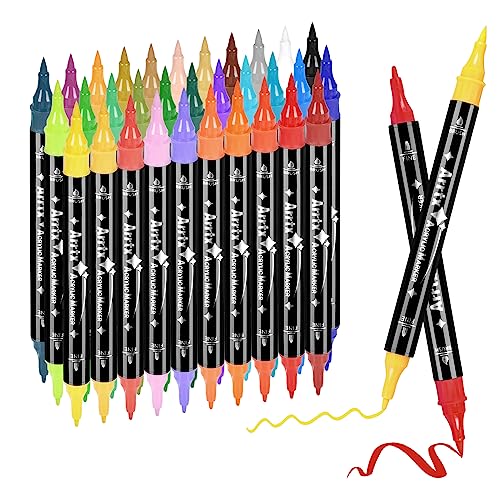 Acrylic Paint Pens,12 Colors Paint Markers Pen Set Ideal for Rock, Wood,  Metal, Plastic, Glass, Canvas, Ceramic, Easter Egg and more Painting,  Bright Color, Easy to Ink, Convenient DIY : : Arts
