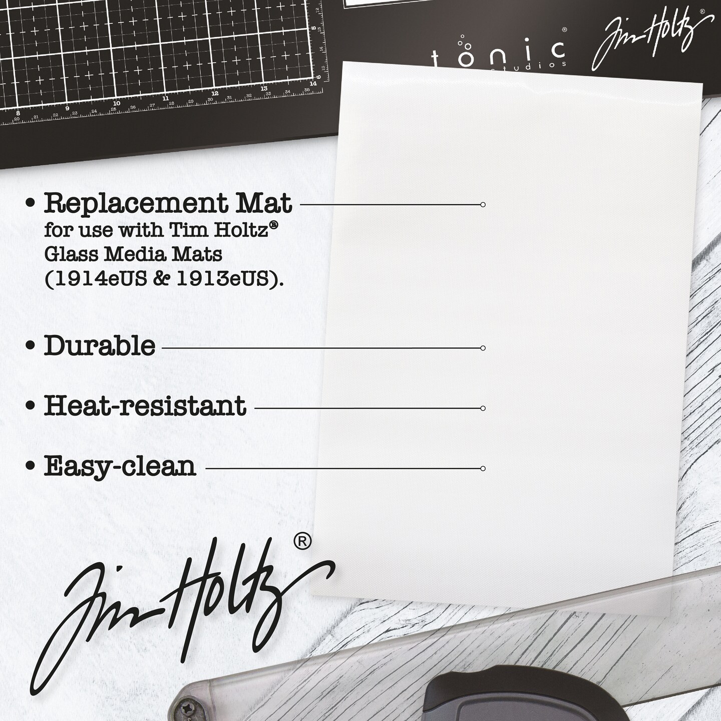 Tim Holtz Replacement Non-Stick Mat For Glass Media Mat-7.5"X11"