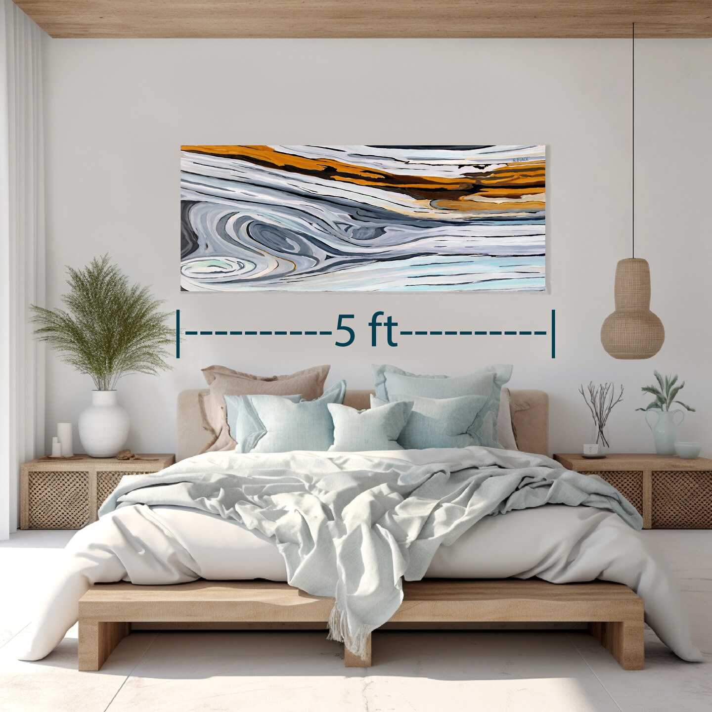 Extra Large Wall Decor Wood Wall Art Original Abstract Canvas Print Contemporary Wall Art Prints Gift product 5
