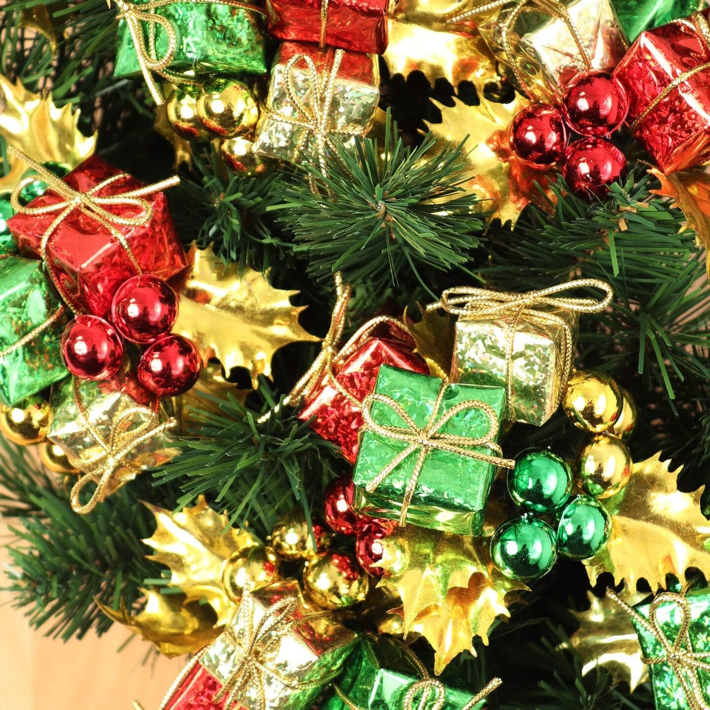 Set of 12: Holly Picks with Assorted Colored Gift Boxes &#x26; Ornament Balls | Festive Holiday Decor | Trees, Wreaths, &#x26; Garlands | Christmas Picks | Home &#x26; Office Decor, Floral Home by Artificial Flowers