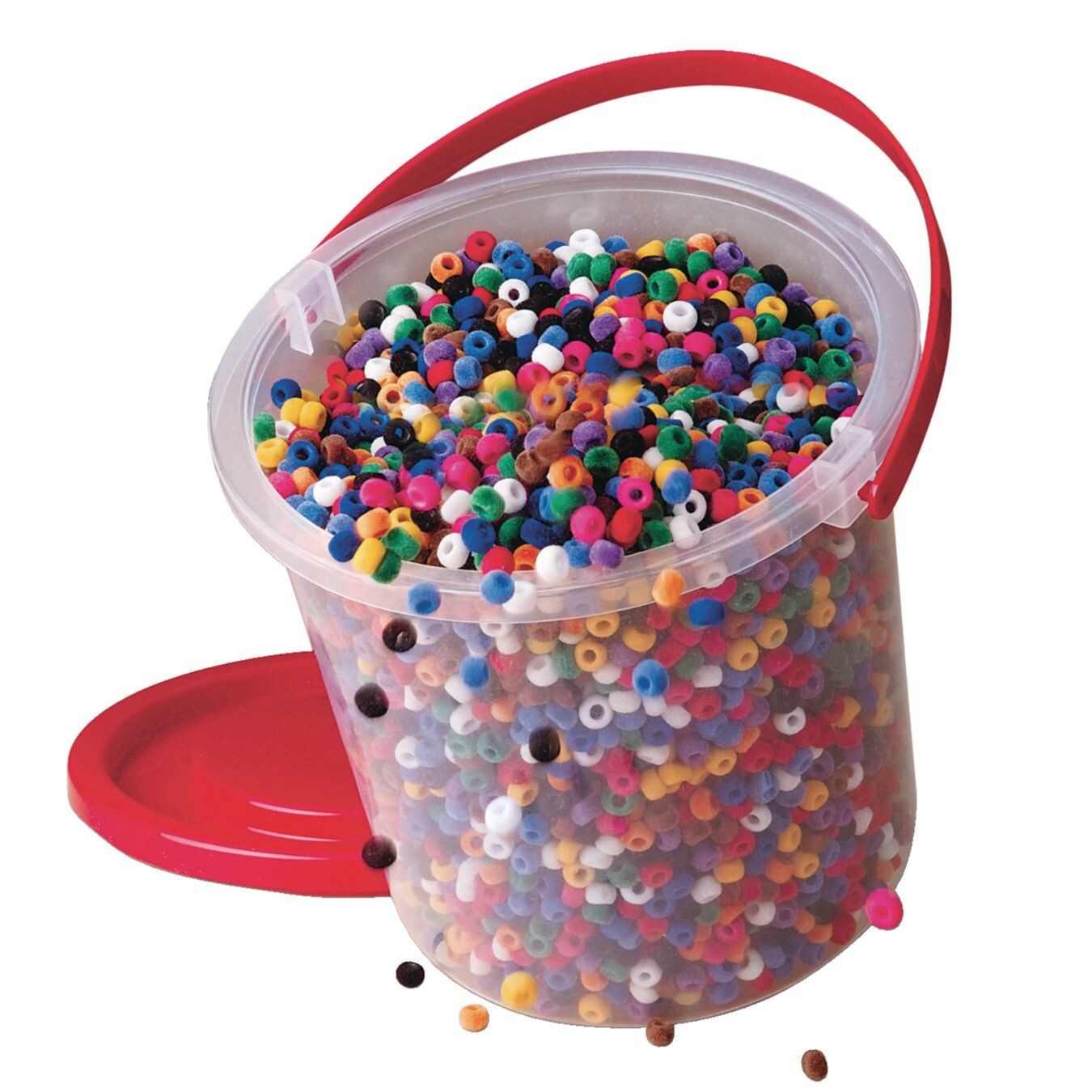 Color Splash! Fuzzy Pony Bead Bucket