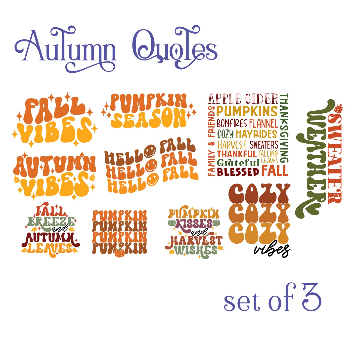 Fall Quote Stickers