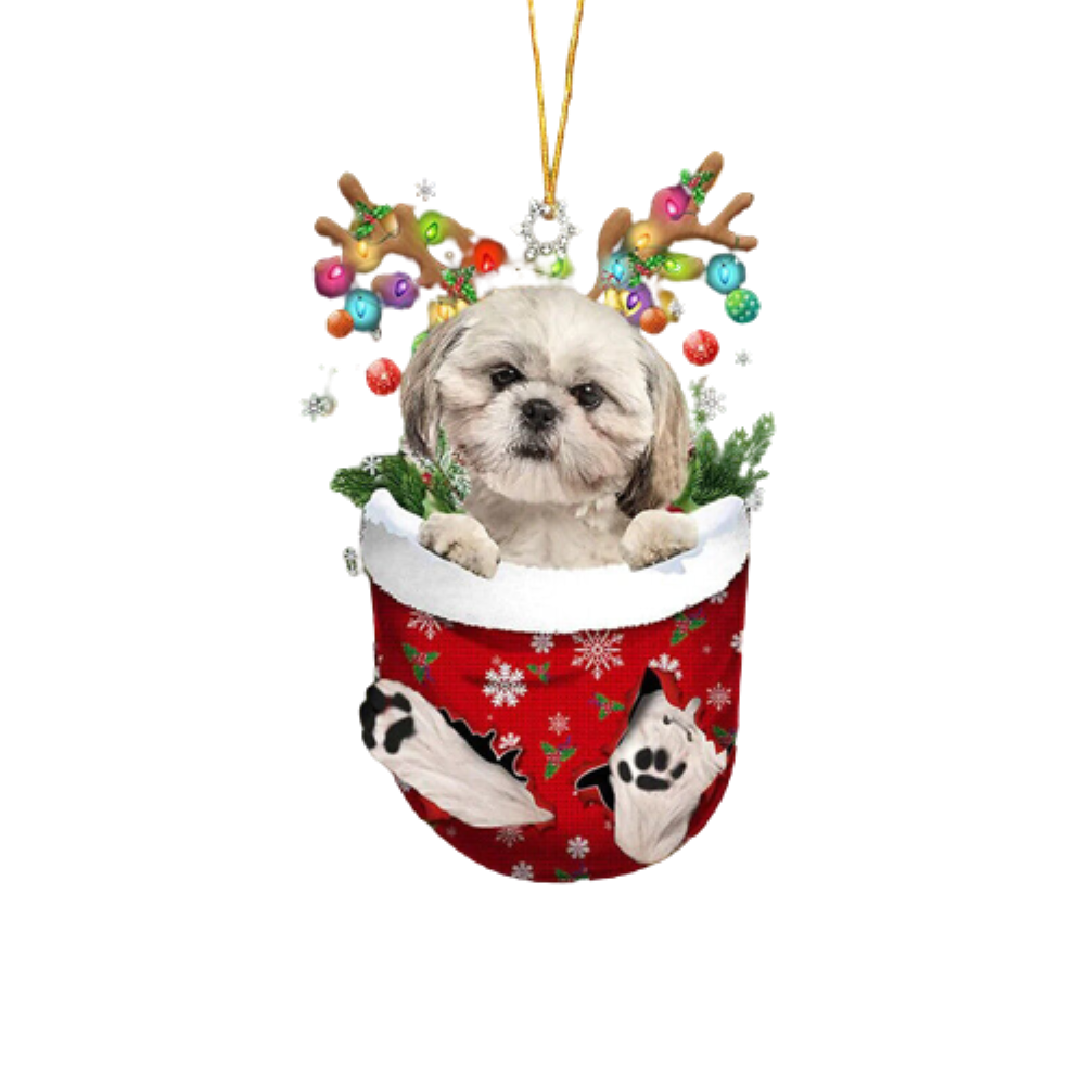 Kitcheniva Christmas Dog Figure Statues Hanging Ornament
