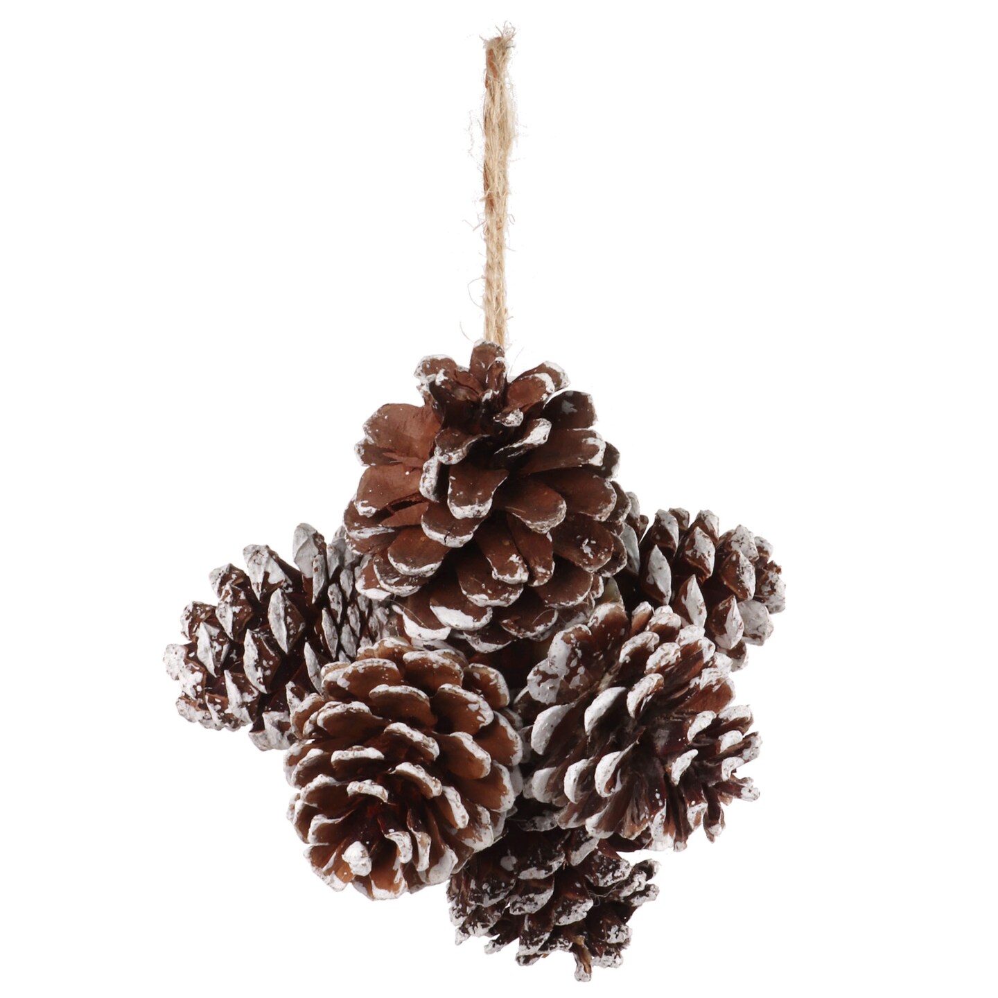 4" White Edge Pine Cone Clusters - Set of 12, Lifelike Artificial Design, Perfect for Wreaths, Trees & Holiday Crafts - Christmas Décor Accent, Floral Home by Artificial Flowers