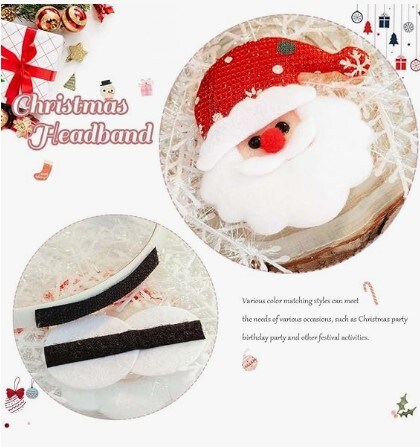 Headband for the Holidays Headband with a Snowflake Christmas Hair Hoop Bandana Santa Claus Christmas Party Supplies Gifts Sparkle Costume Headwear Holiday Headdress Women&#x27;s and Girls&#x27; Accessories