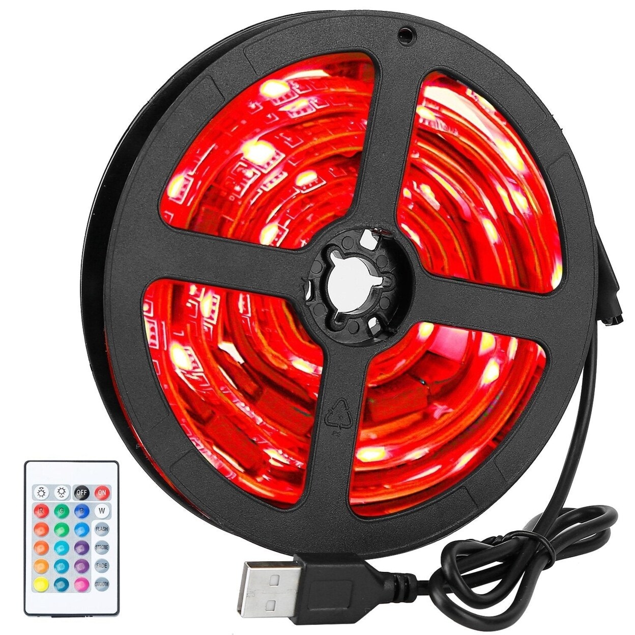 Tv Led Backlight Strip 6.56Ft Waterproof Rgb Strip Light Usb Monitor Lighting Kit With Remote Controller