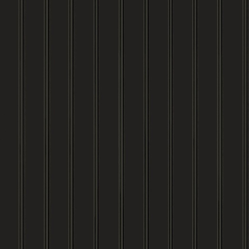 Tempaper Beadboard Peel and Stick Wallpaper Onyx Black