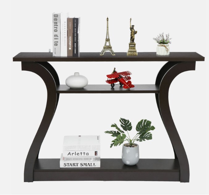 47" Contemporary Console Table End Side Table Sofa Entryway Hall Display with Storage