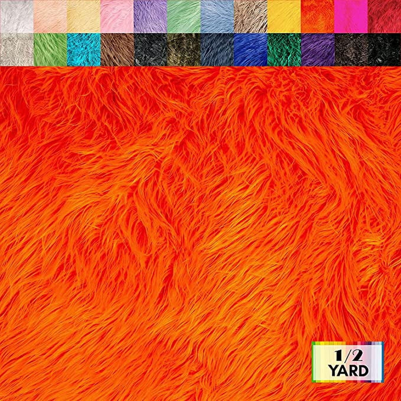 FabricLA Shaggy Faux Fur Fabric by The Yard - 18 x 60 Inches (45 cm x 150