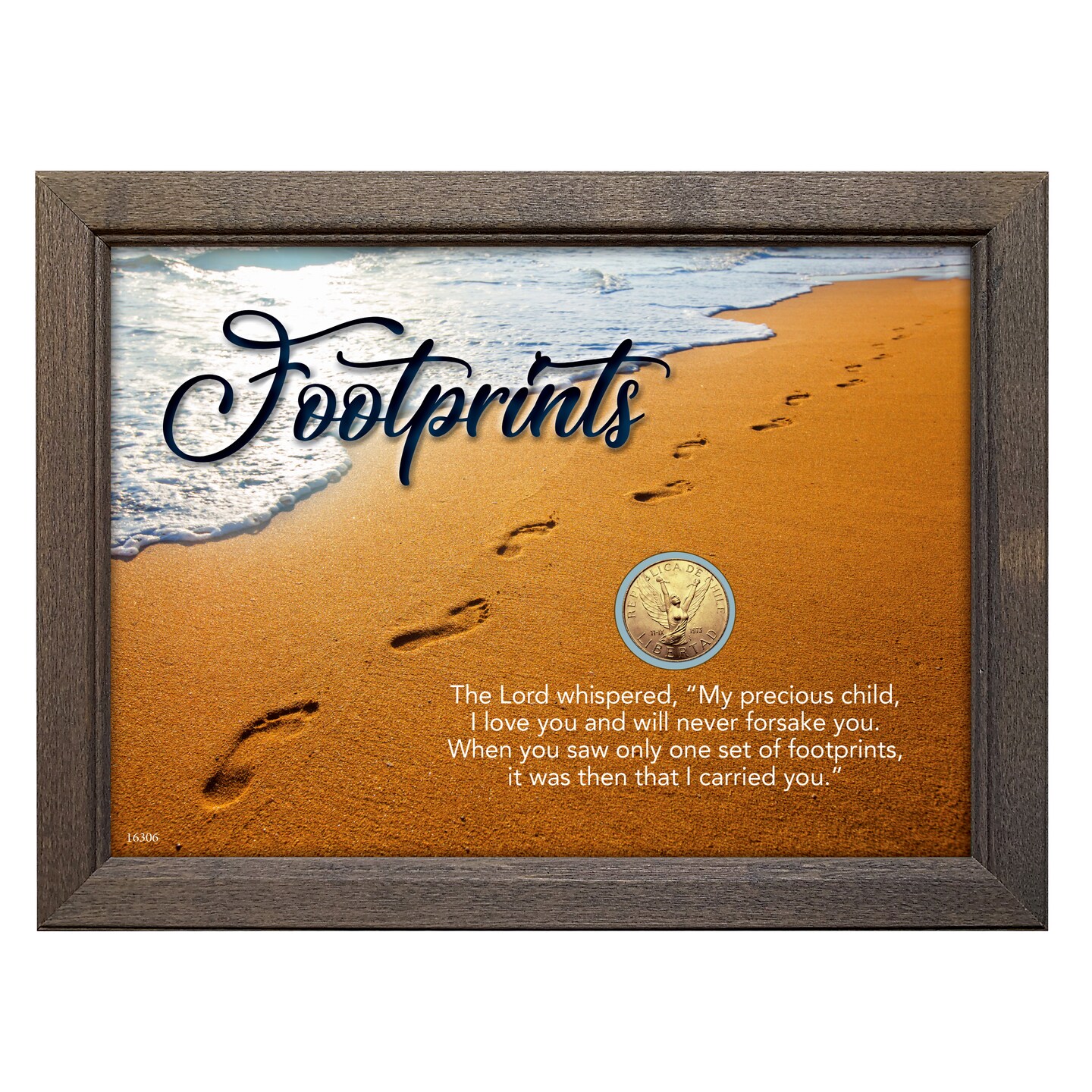 Footprints With Angel Coin in 5x7 Frame Michaels