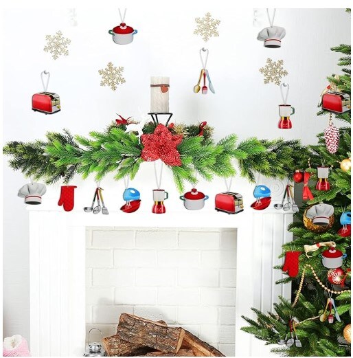 27 parts Chef Christmas Decoration Baking Decorations Chef Cooking Ornament Ornament for a Christmas Tree