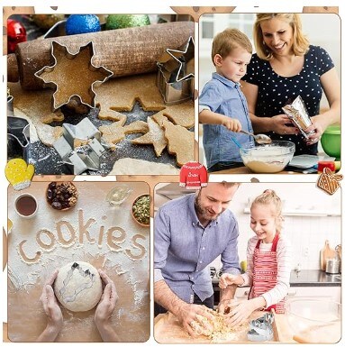 Snowflake Cookie Cutters, 12 pcs. Cookie Cutters Set for Holiday Winter Party Supplies Coffee Mug Hot Cocoa Sweater Hat Mitten Cookie Cutters Fondant Biscuit Cutters