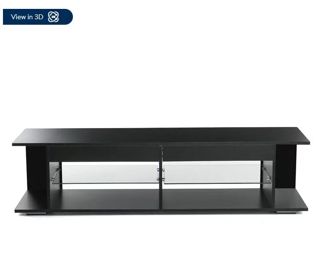 LED TV Stand TV Cabinet with Four Open Shelves and a Side Bookshelf for TVs up to 65&#x22; Contemporary Media Console Entertainment Centre for Television