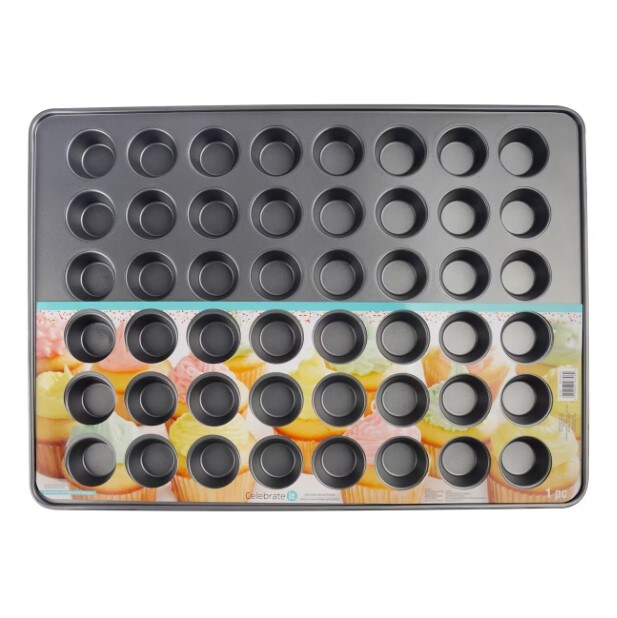 48-Cavity Non-Stick Mini Muffin Pan For Cupcakes, Kitchen Bakeware