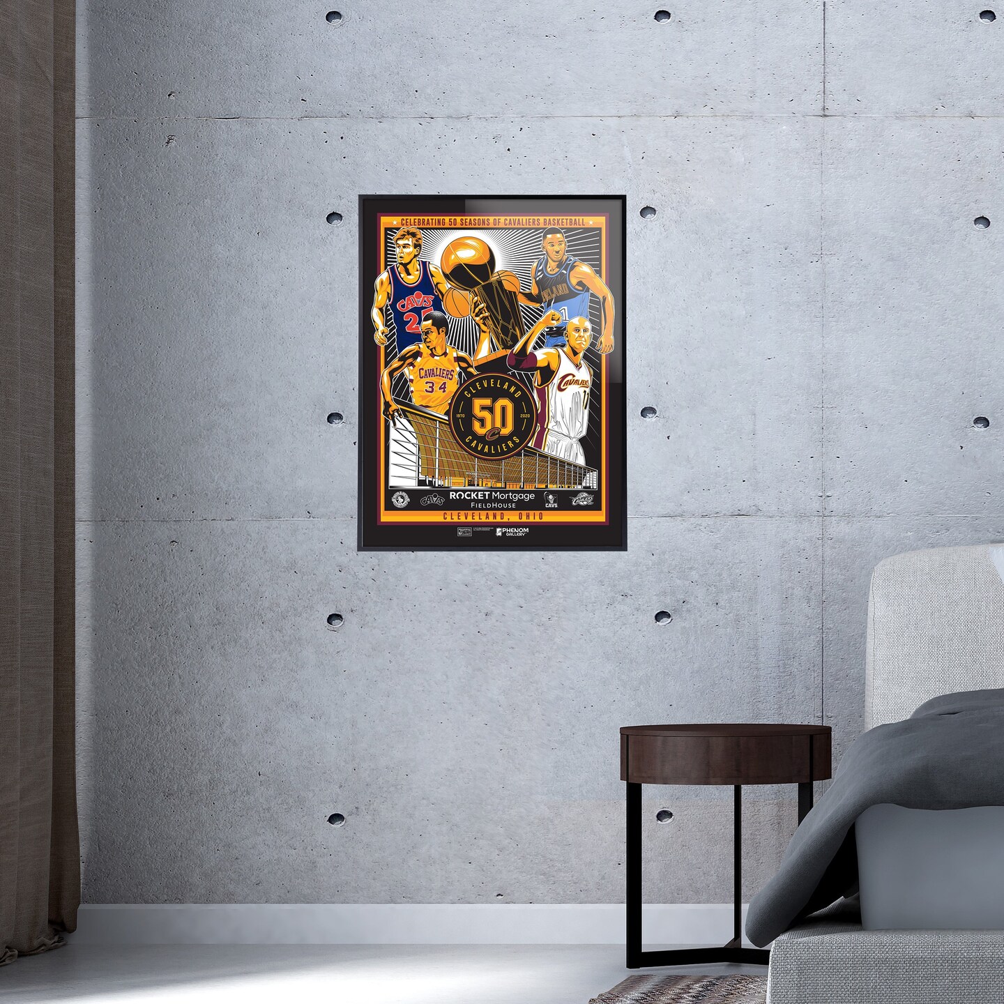Phenom Gallery Cleveland Cavaliers 50th Anniversary 18&#x22; x 24&#x22; Serigraph