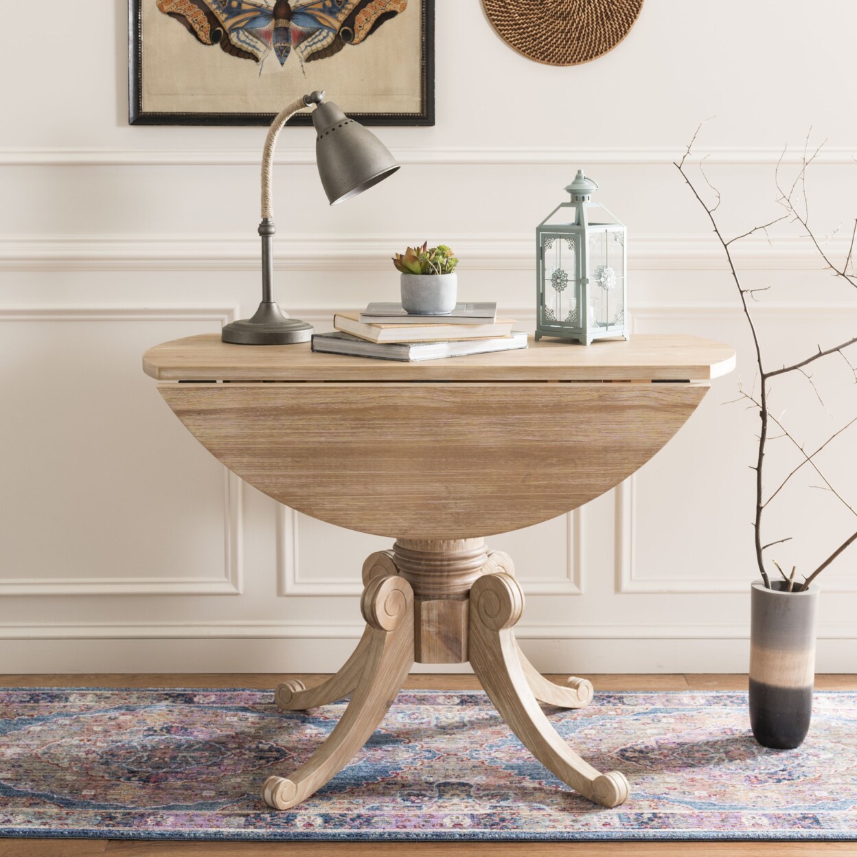 Safavieh   Forest Drop Leaf Dining Table Rustic Natural
