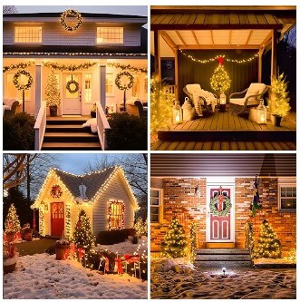 Warm White Christmas Tree Lights Plug in, 66ft 200 LED Outdoor Christmas Lights, 8 Modes Christmas String Lights for the Home, Bedroom, Wedding Party, and Indoor Ceiling Christmas Tree Decorations