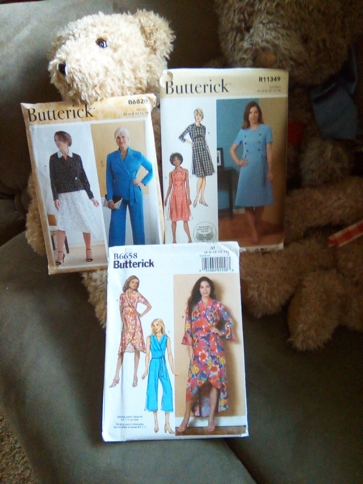 Uncut Three Butterick sewing pattern, 614, jumpsuit, dress, skirt