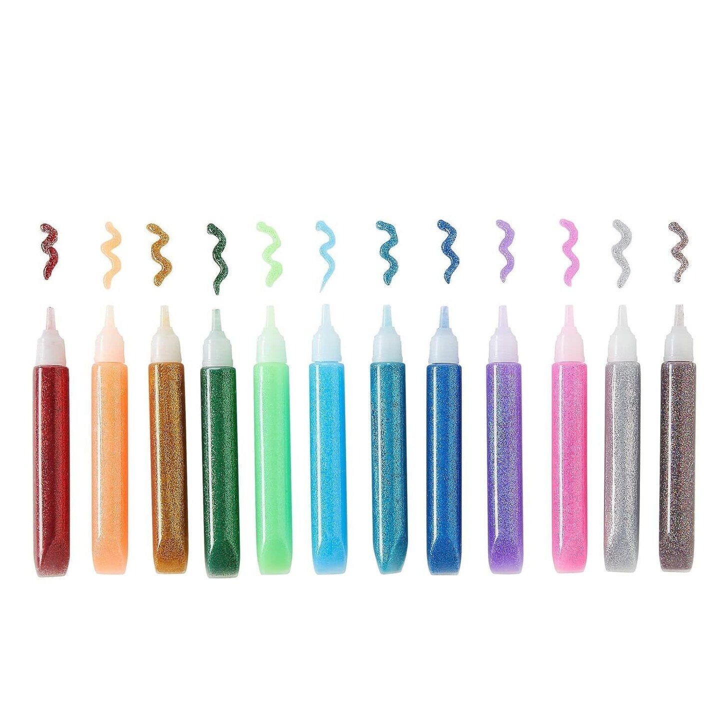 Kitcheniva 72 Pack Glitter Glue Pens Rainbow 12 Colors