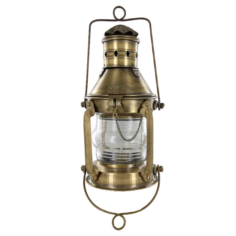 Antique Brass Oil Lamp Lantern