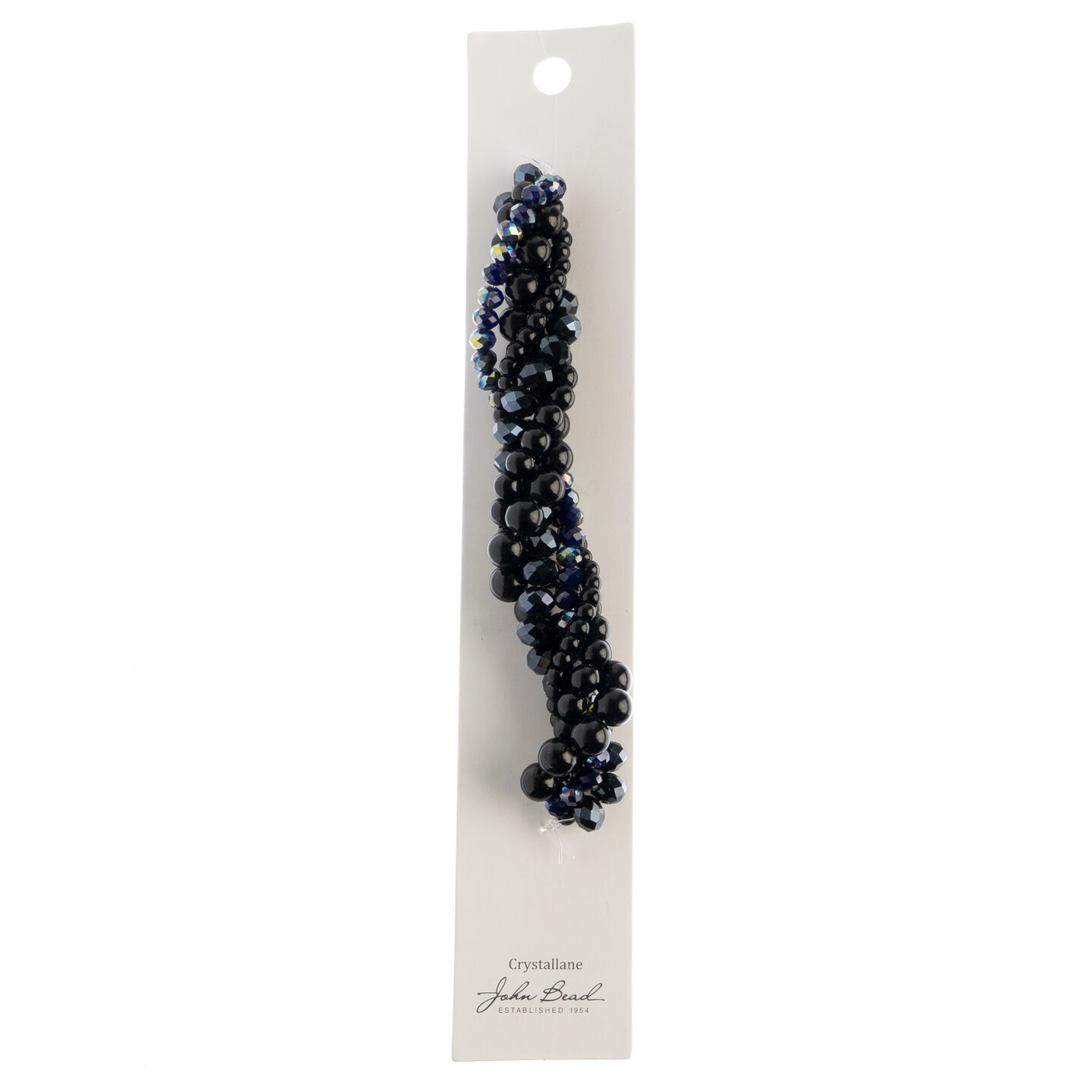 Crystal Lane DIY Black Tulip Twisted Glass &#x26; Pearls Beads, 5 Strands