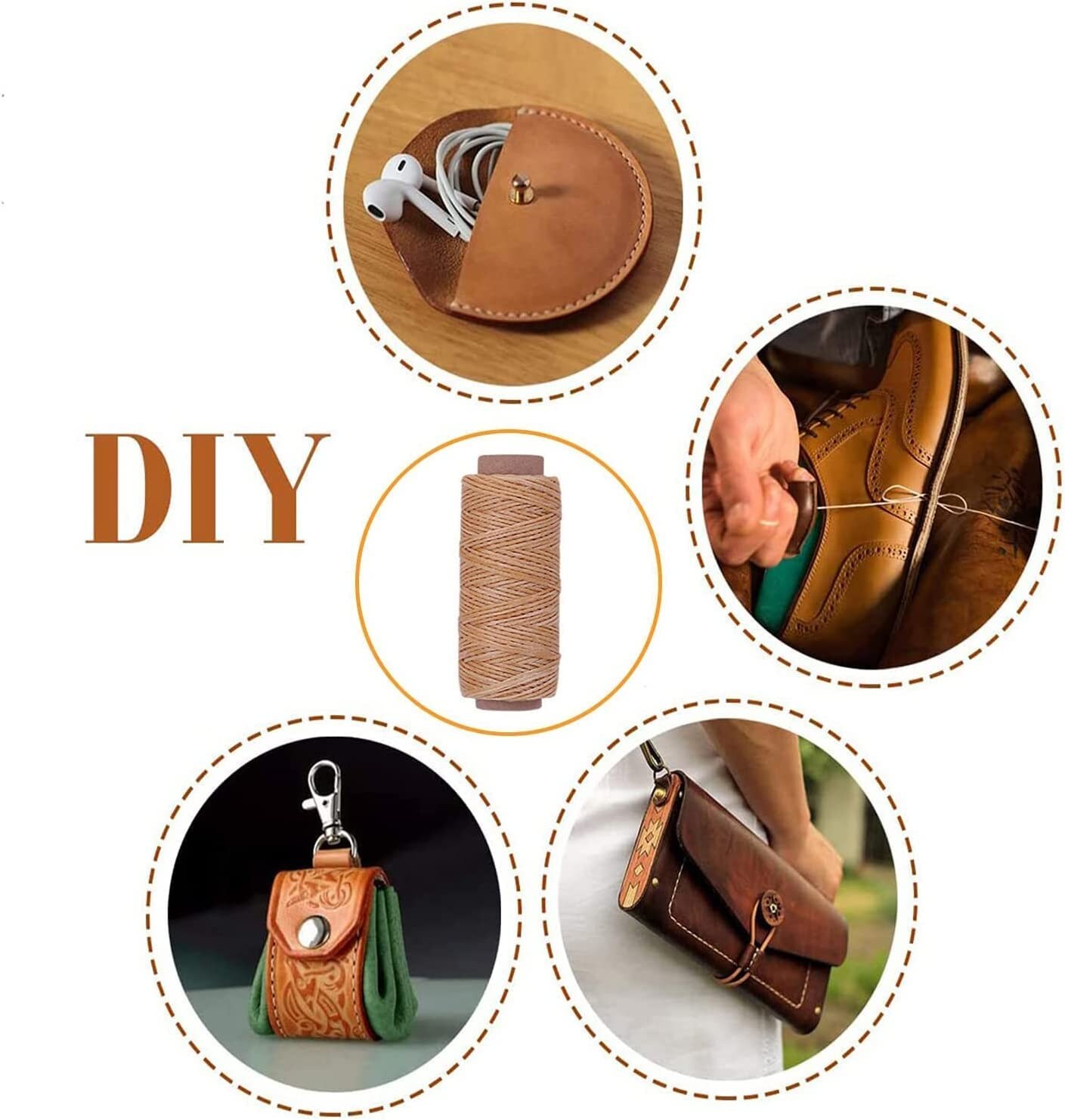 21-Piece Leather Sewing Kit for Upholstery Repair and Crafts