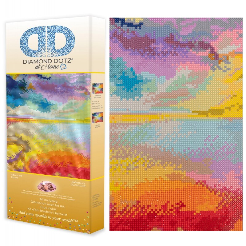 Diamond Dotz at Home Reflections Diamond Painting Kits for Adults - Diamond Art Kits a Relaxing Creative Craft Kit with Dotz Gems 24x12