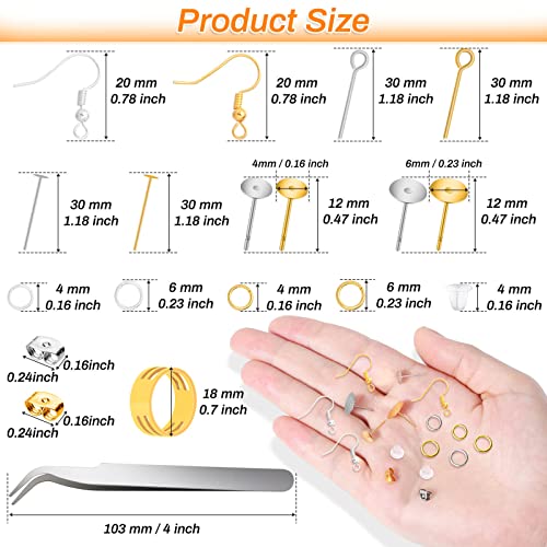 Incraftables Earring Making Kit (5 Colors). DIY Earring Kits for Jewelry Making  Supplies w/ Hypoallergenic Earring Hooks, Backs, Display Cards, Bags, Nose  Pliers, Ring Opener & Tweezers for Adults