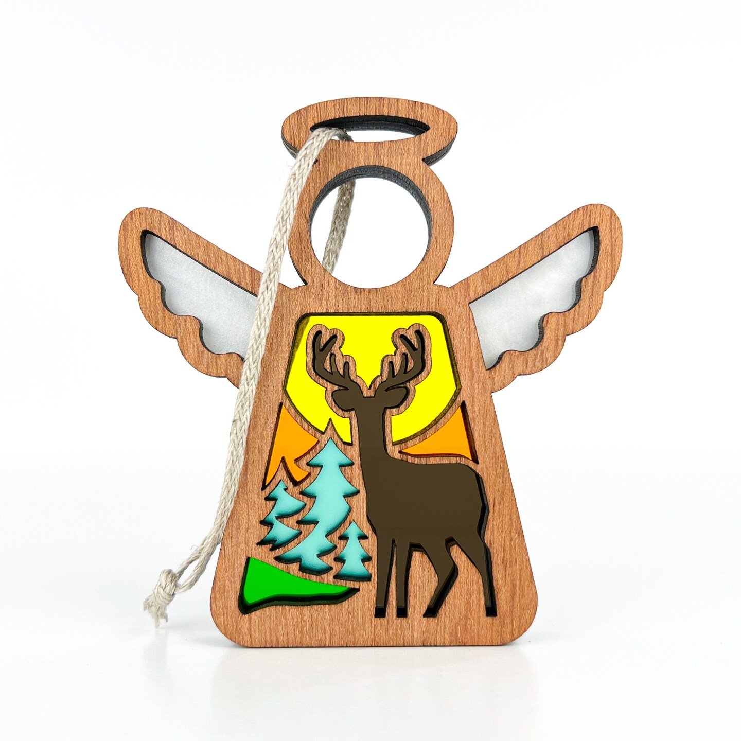 3.5&#x22; Autumn Deer Ornament - Handcrafted in Texas - Mother&#x27;s Angels&#xAE; Figurine - Mother&#x27;s Day Gifts