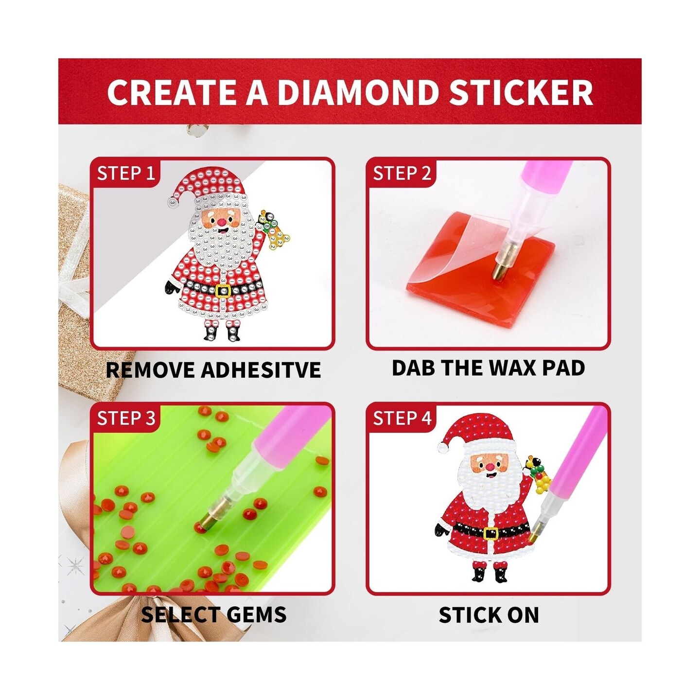 Kitcheniva Diamond Painting Stickers For Kids Gem Painting Kit