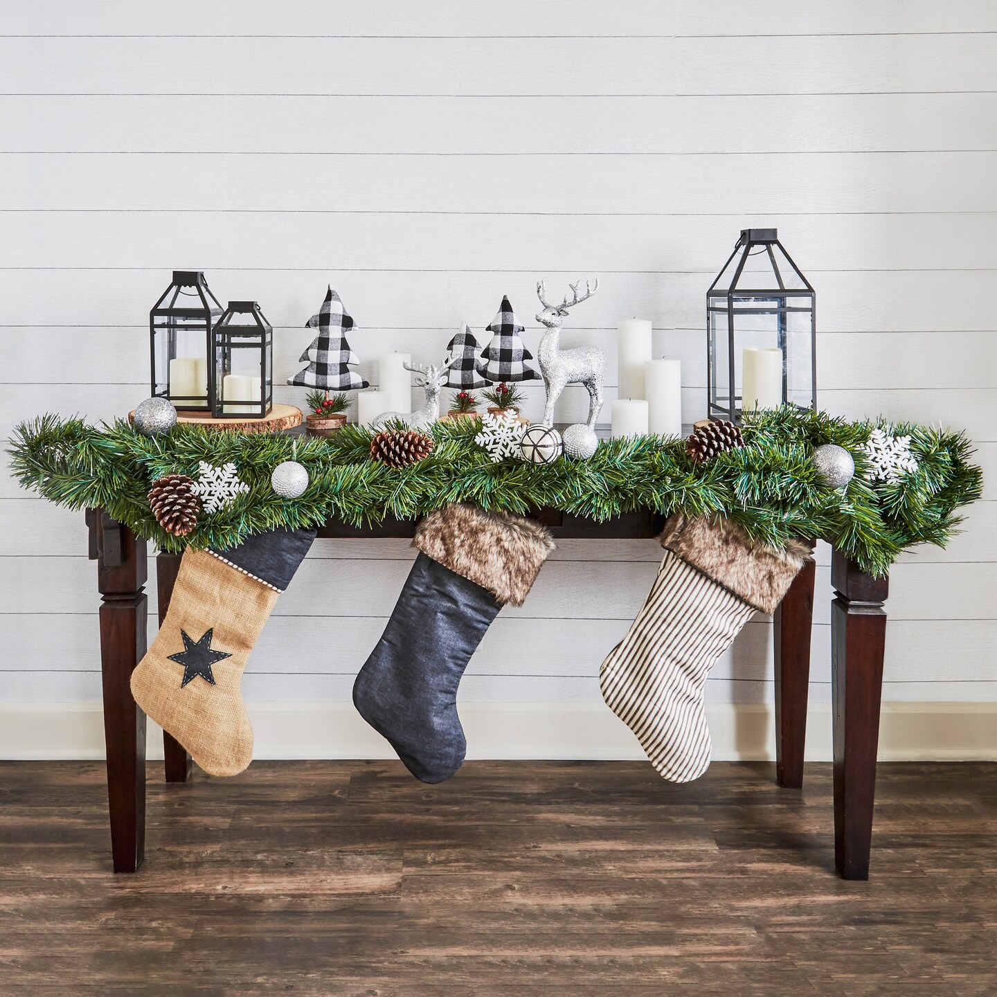 Jute Stocking with Dress Denim Star