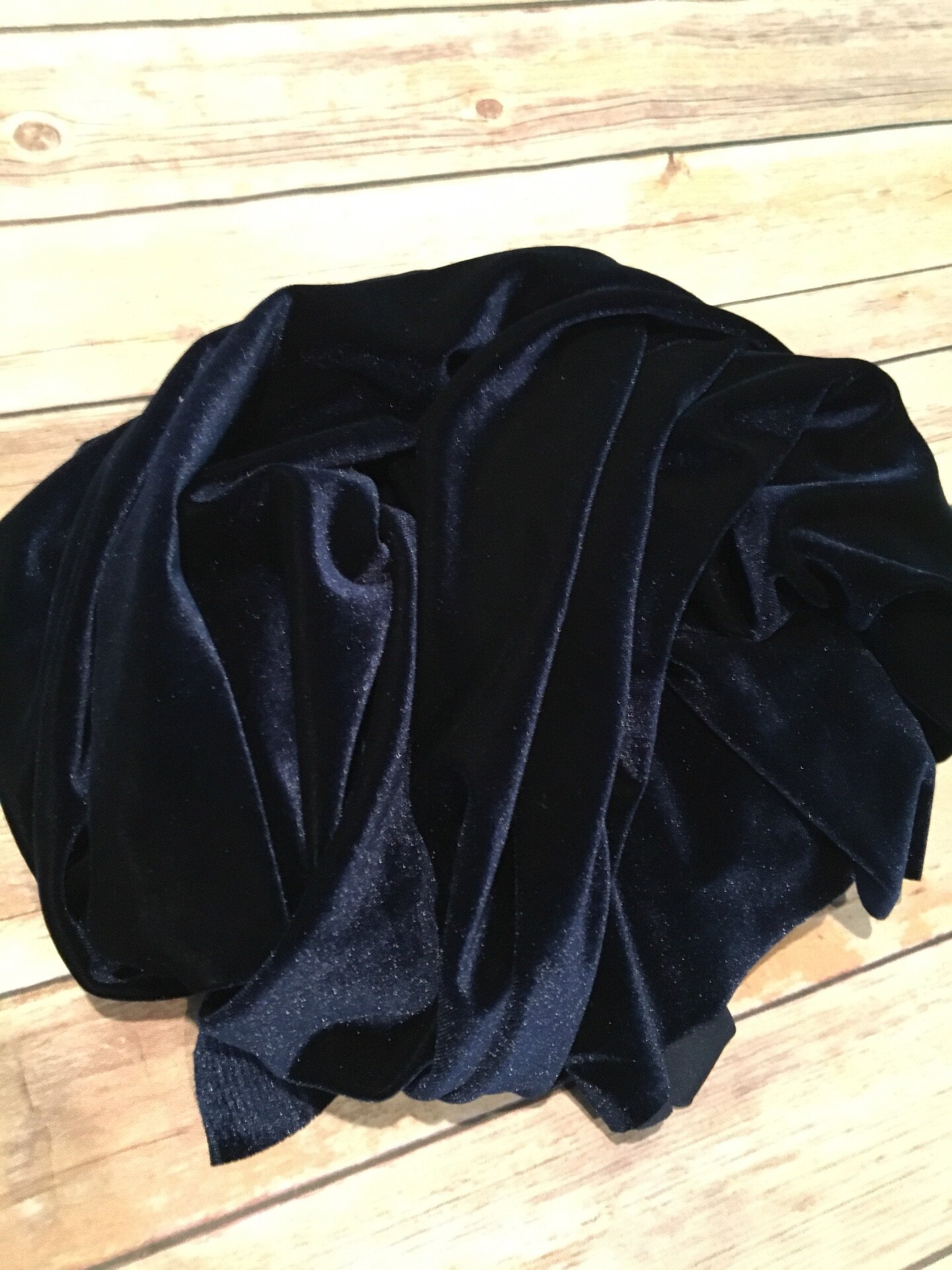 Navy Stretch Velvet