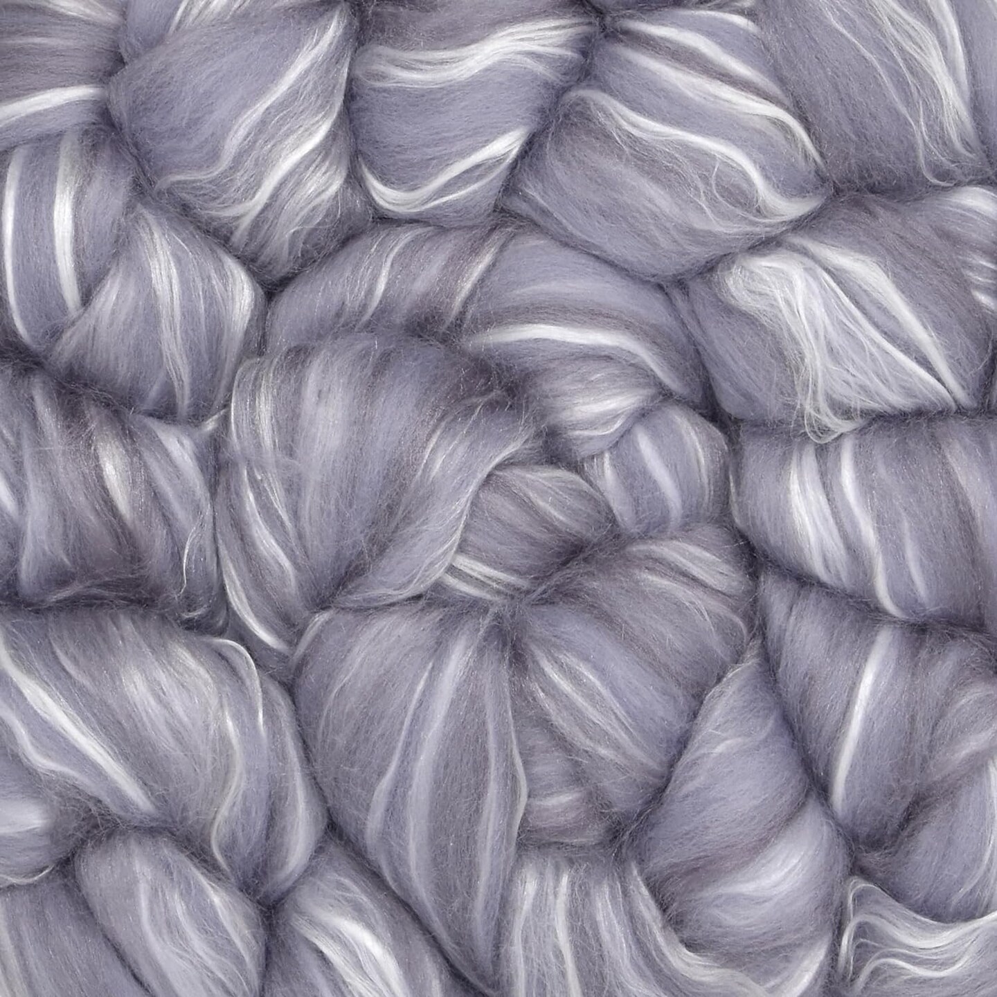 Merino Silk Luxe Tonal Designer Blend. Superfine Merino, Mulberry Silk, Tussah Silk. Top Roving for Spinning or Felting.