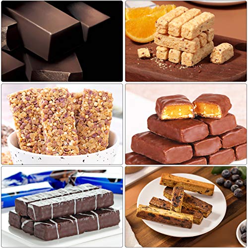 2 Pieces 40 Cavity Narrow Rectangle Silicone Caramel Candy Molds Chocolate Bar Mold for Truffles, Ganache, Jelly, Praline, Brownie, Butter, Ice Cube Tray