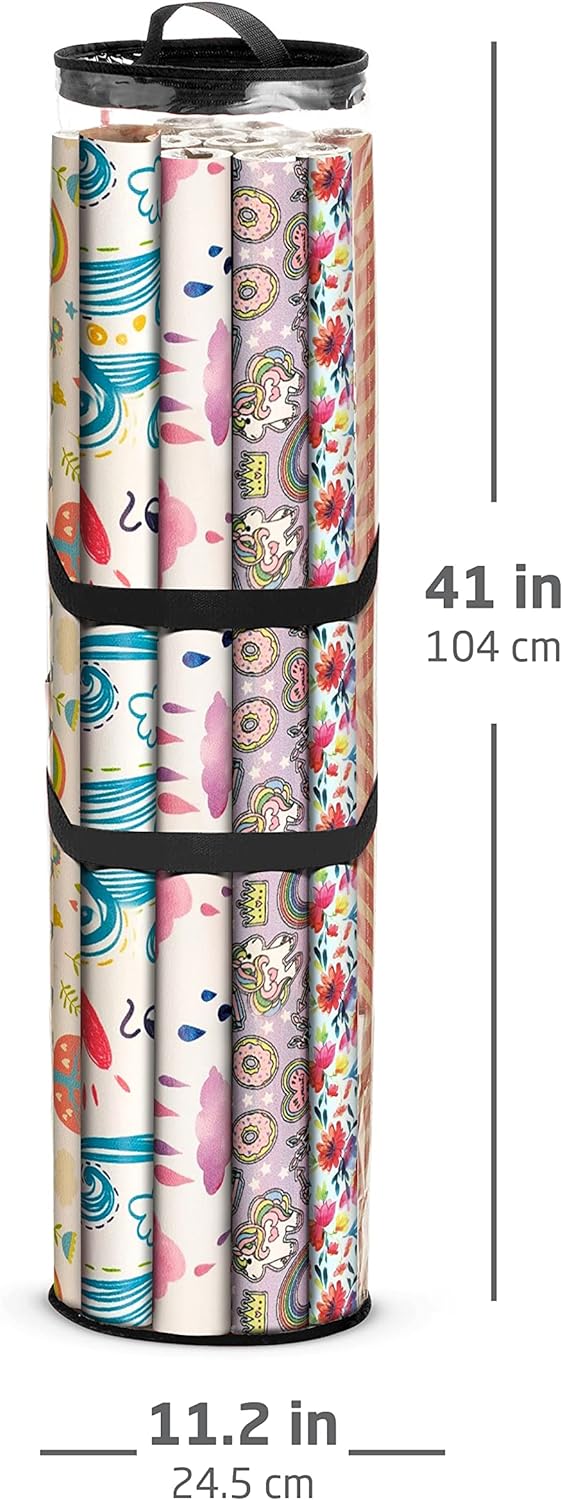 Long Wrapping Paper Storage Bag Christmas Gift Wrap Organizer