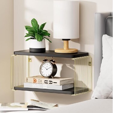 Small Floating Bedside Wall Shelves for Bedroom, Floating Bed Side Table/Night Stand for Office Living Room Modern Decor