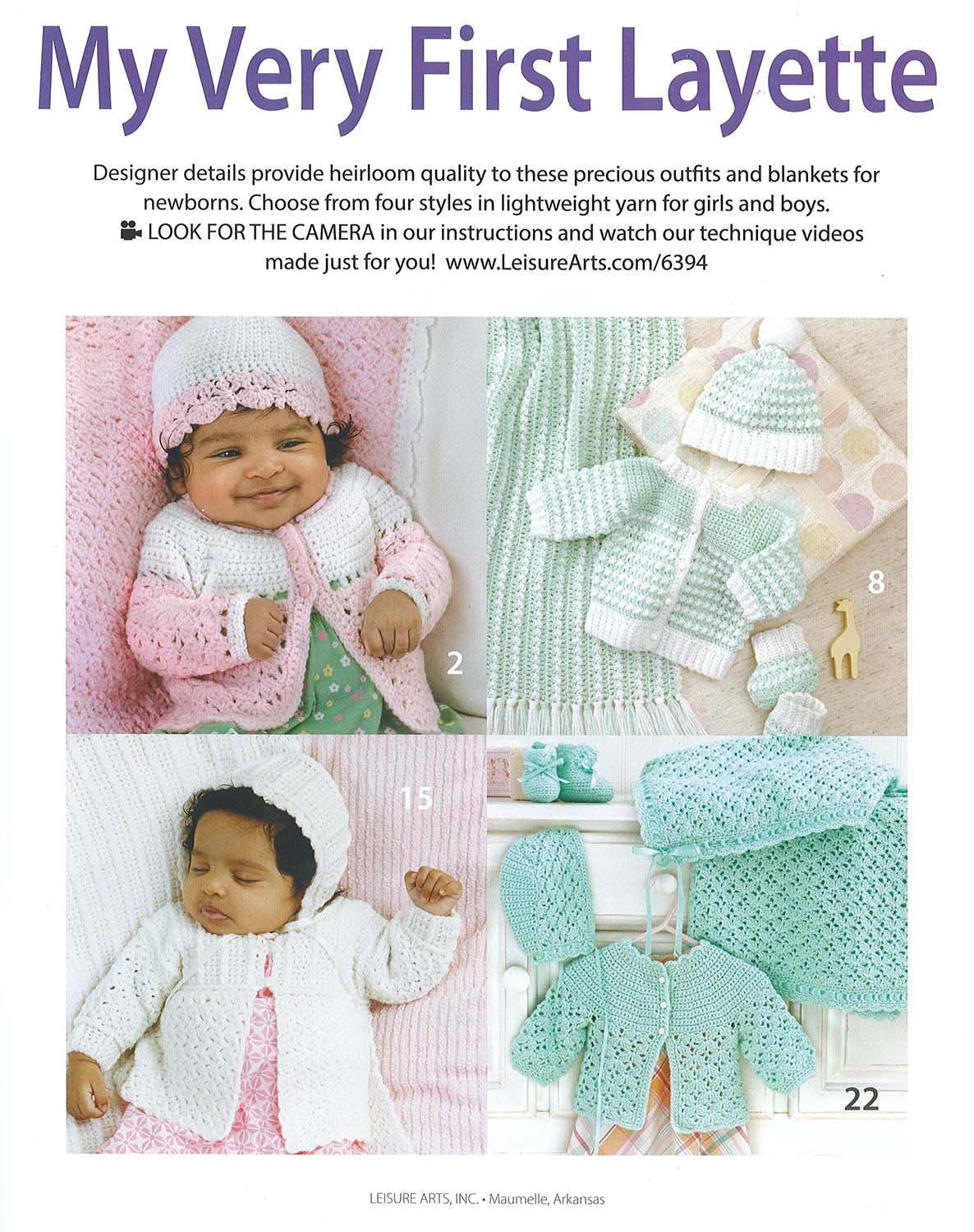 Leisure Arts My Very First Layette Crochet Book