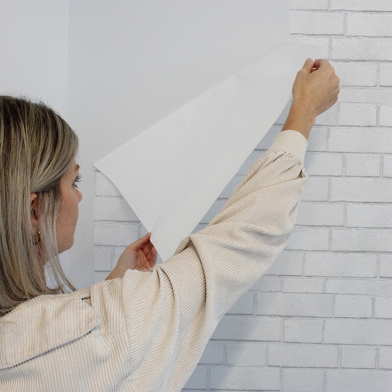 Tempaper Brick Textured Peel and Stick Wallpaper White