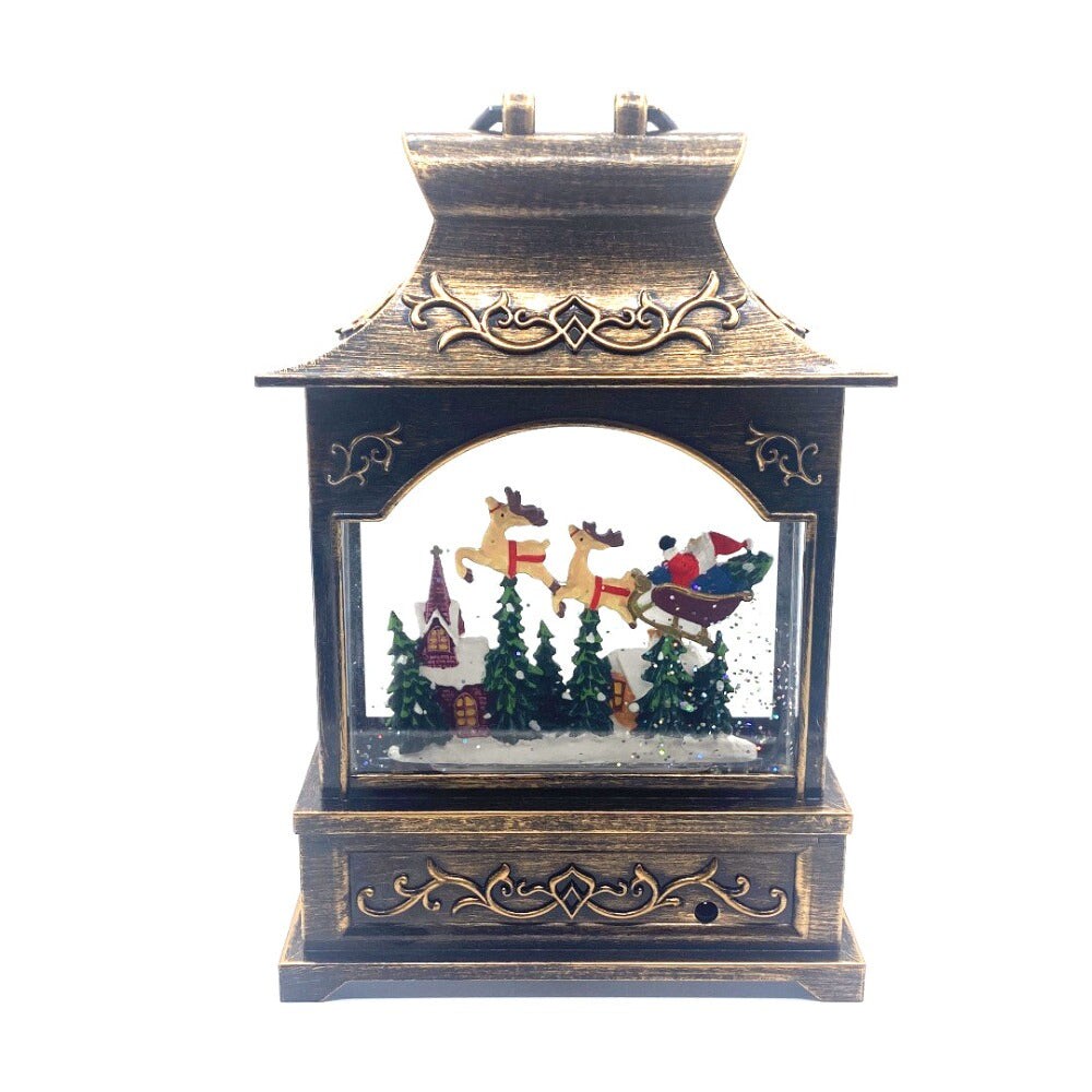 Snow Globe Santa with Reindeer
