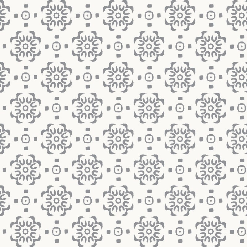 Tempaper Decorative Tile Peel and Stick Wallpaper Classic Grey